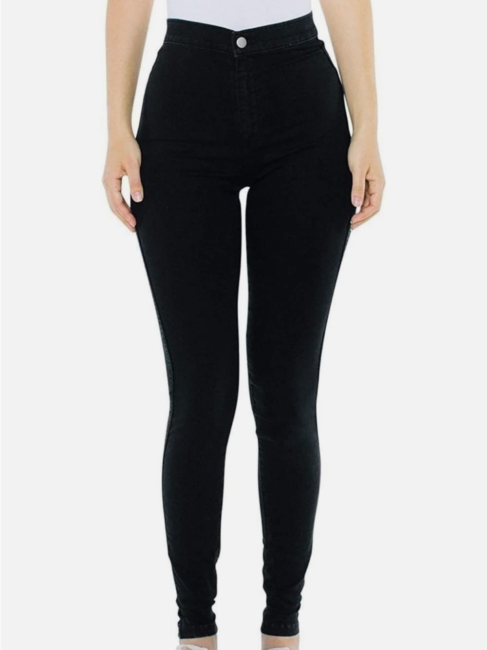 American Apparel High-Rise Black Skinny Jeans